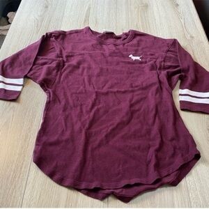 PINK Victoria's Secret Maroon Top short sleeve shirt